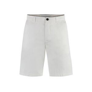 DEPARTMENT FIVE Flat Front Cotton Twill Shorts Men WHITE Pants